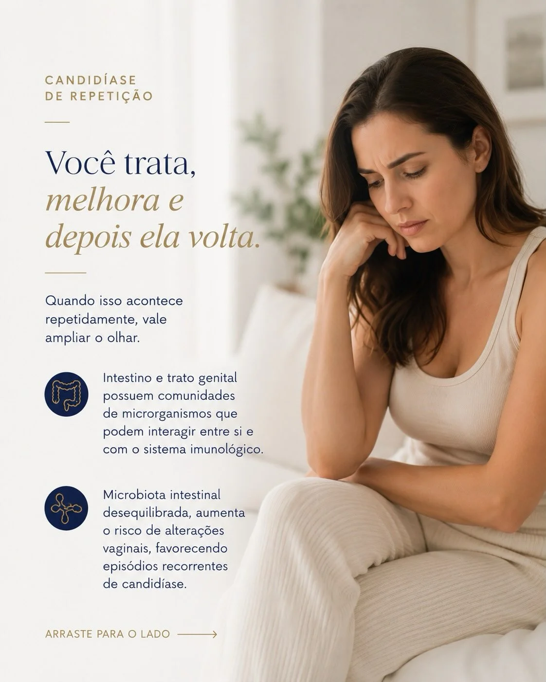 Candidíase de repetição e intestino — microbiota desequilibrada favorece episódios recorrentes