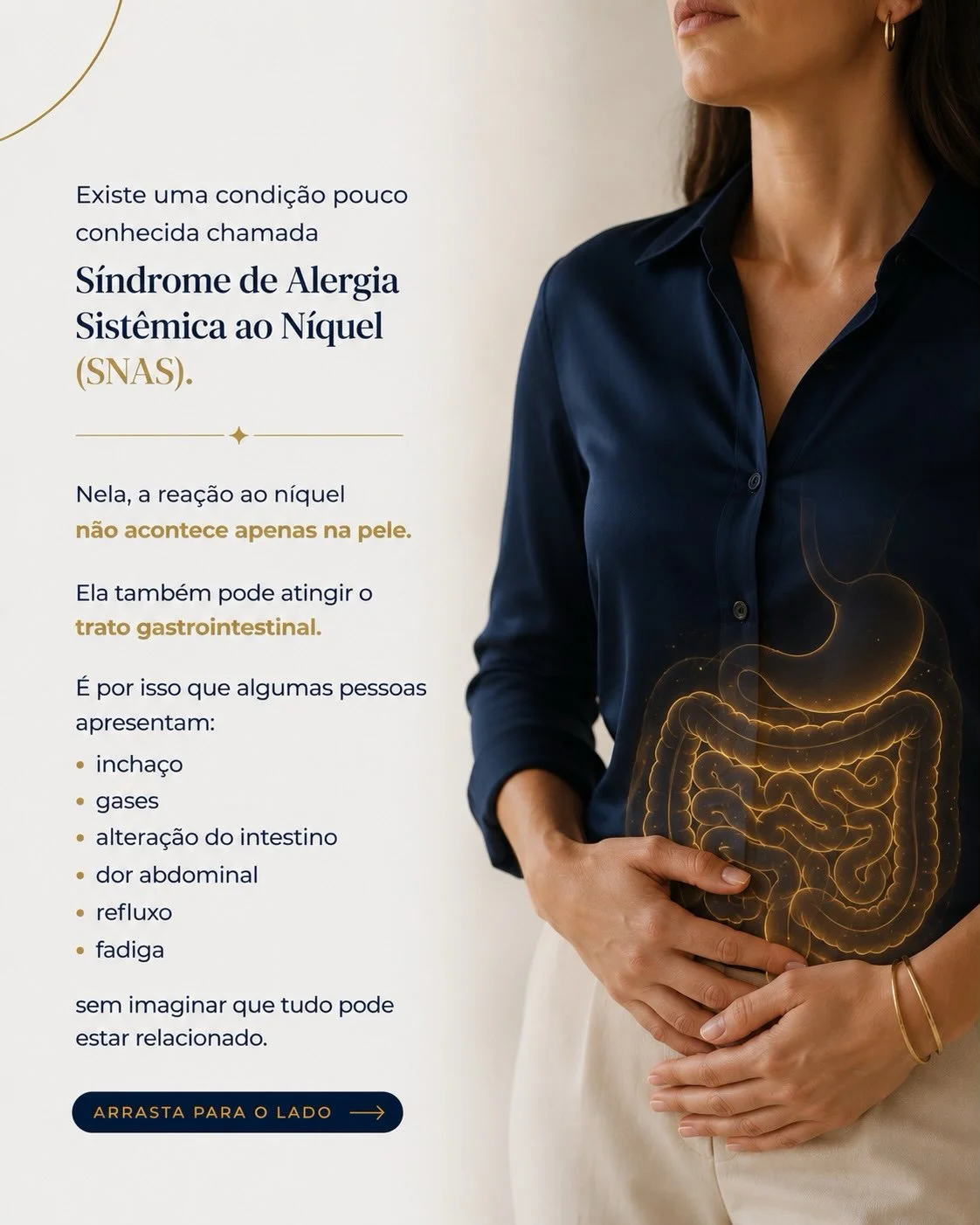 SNAS: síndrome de alergia sistêmica ao níquel que causa sintomas digestivos além da reação na pele