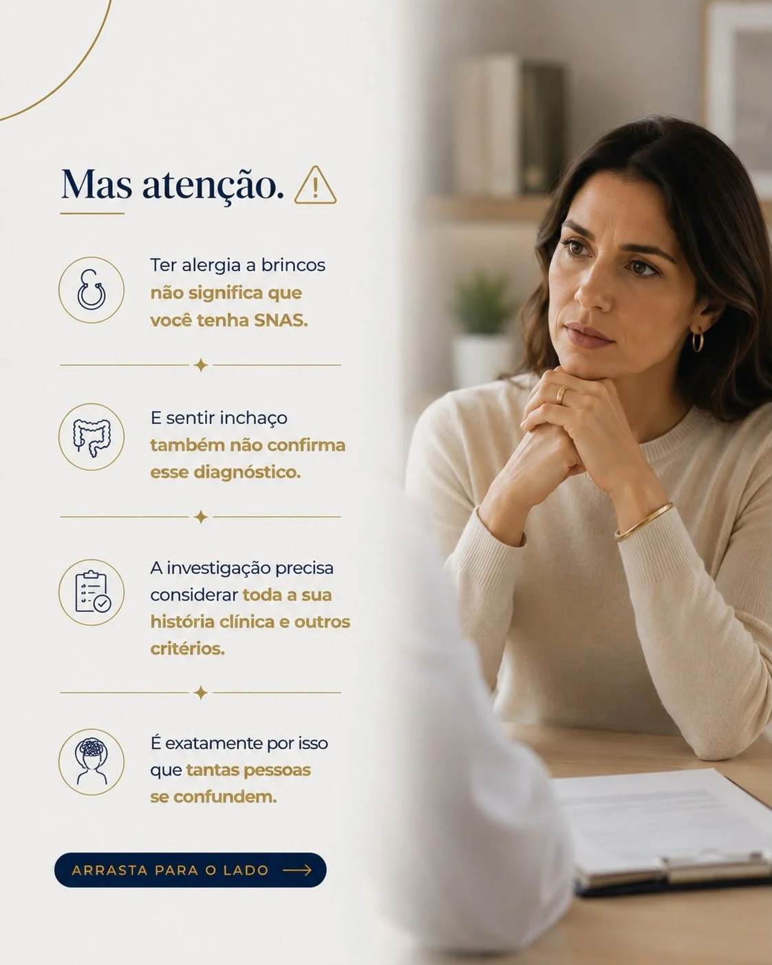 Alergia a brincos não confirma SNAS: diagnóstico precisa de avaliação clínica completa