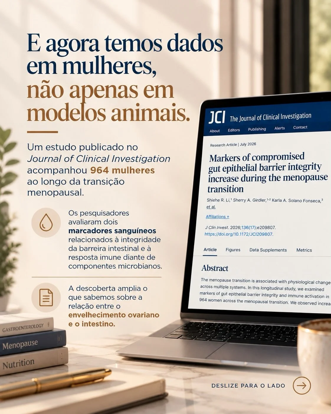 Estudo JCI 2026: 964 mulheres acompanhadas ao longo da transição menopausal