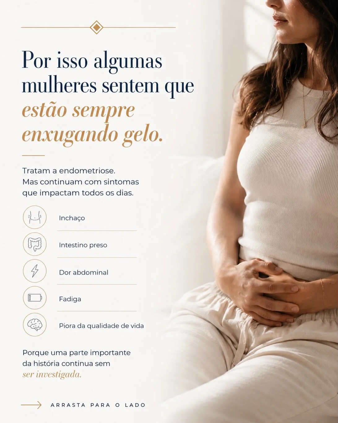 Mulheres com endometriose sentem que estão enxugando gelo quando o intestino não é investigado