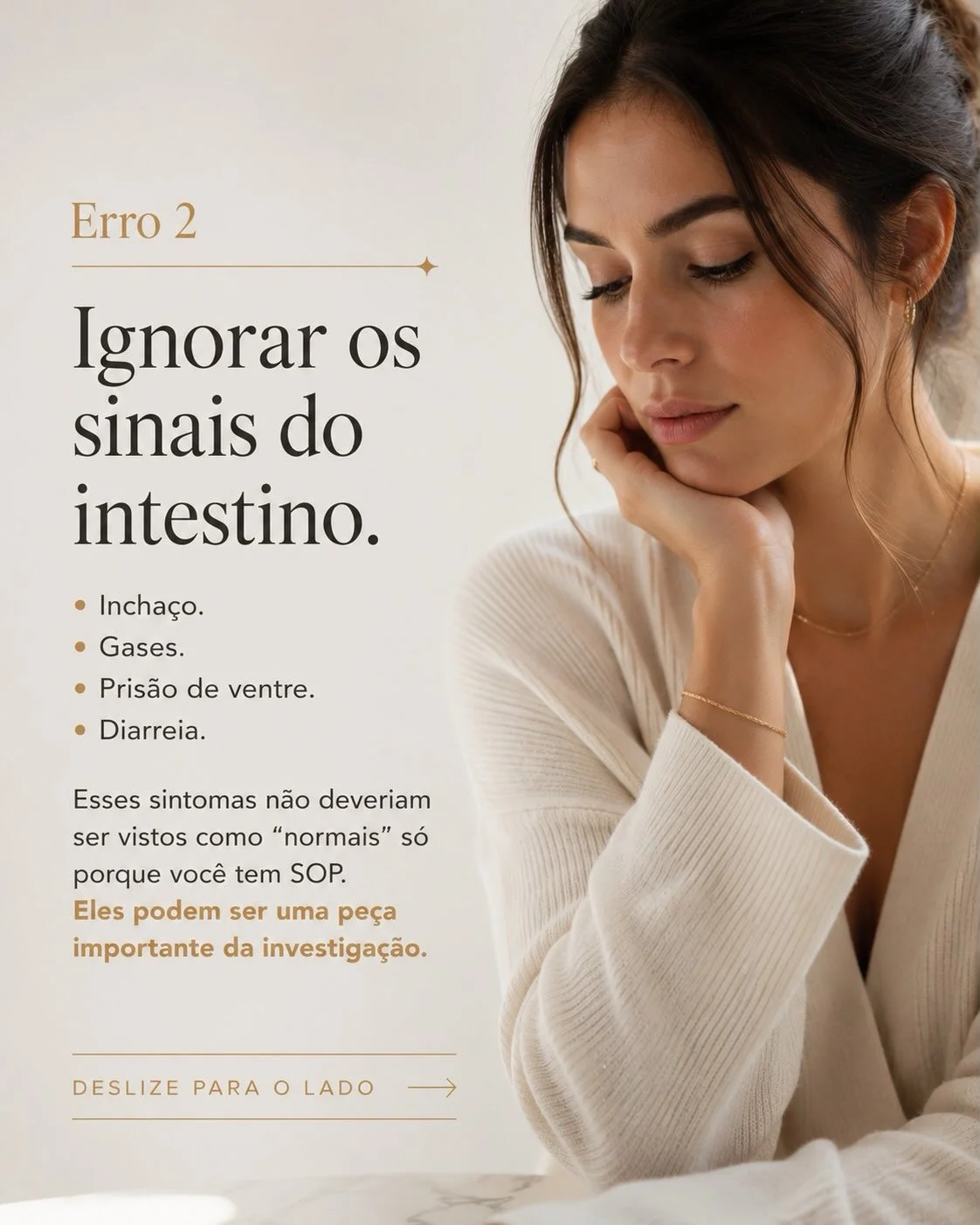 Erro 2 no tratamento da SOP: ignorar sintomas intestinais como inchaço, gases e prisão de ventre