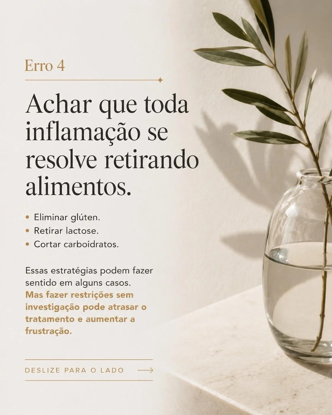 Erro 4 no tratamento da SOP: retirar glúten, lactose e carboidratos sem investigação clínica