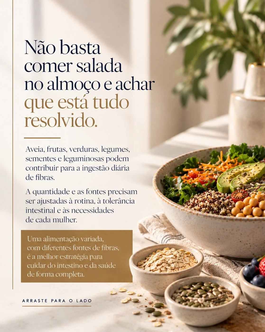 Alimentos ricos em fibras para lipedema: aveia, frutas, verduras, legumes e leguminosas