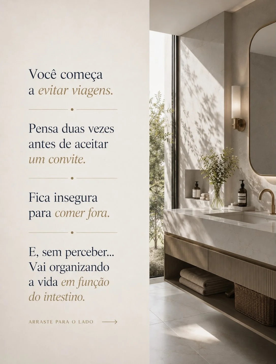 Impacto da SII-M na vida: evitar viagens, pensar duas vezes em convites e refeições fora de casa por medo dos sintomas