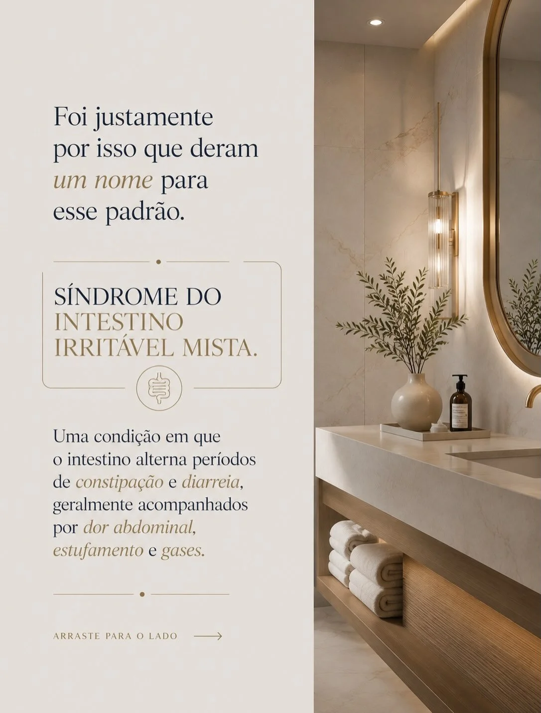 Síndrome do Intestino Irritável Mista: condição em que o intestino alterna períodos de constipação e diarreia, com dor abdominal, estufamento e gases