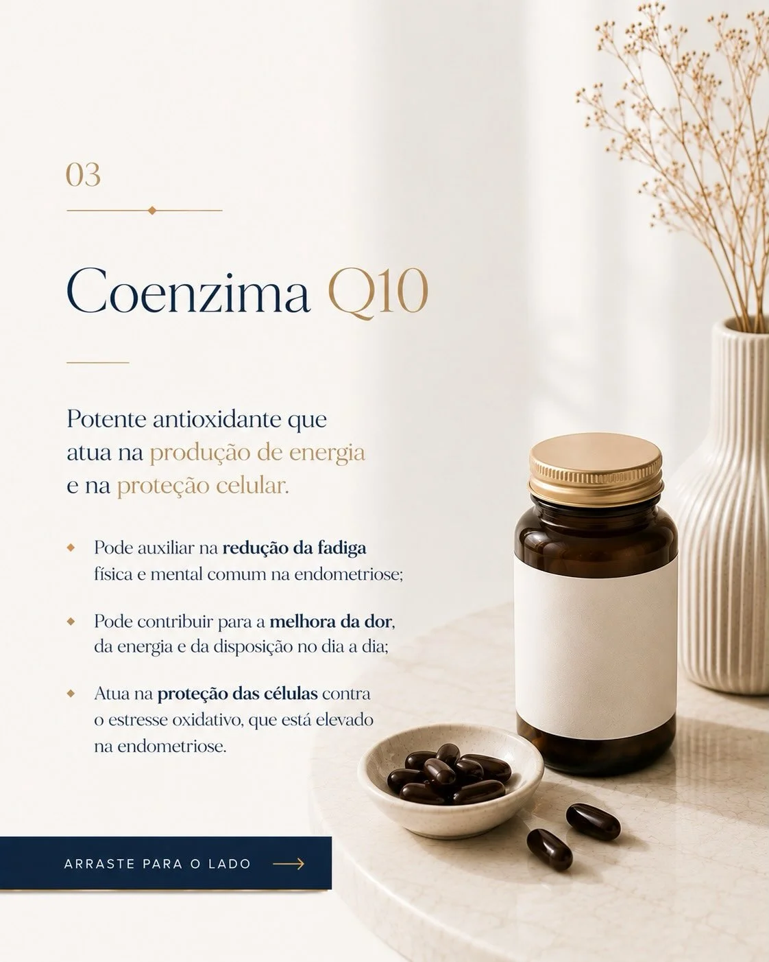 Coenzima Q10 para endometriose: reduz fadiga, protege células e melhora energia