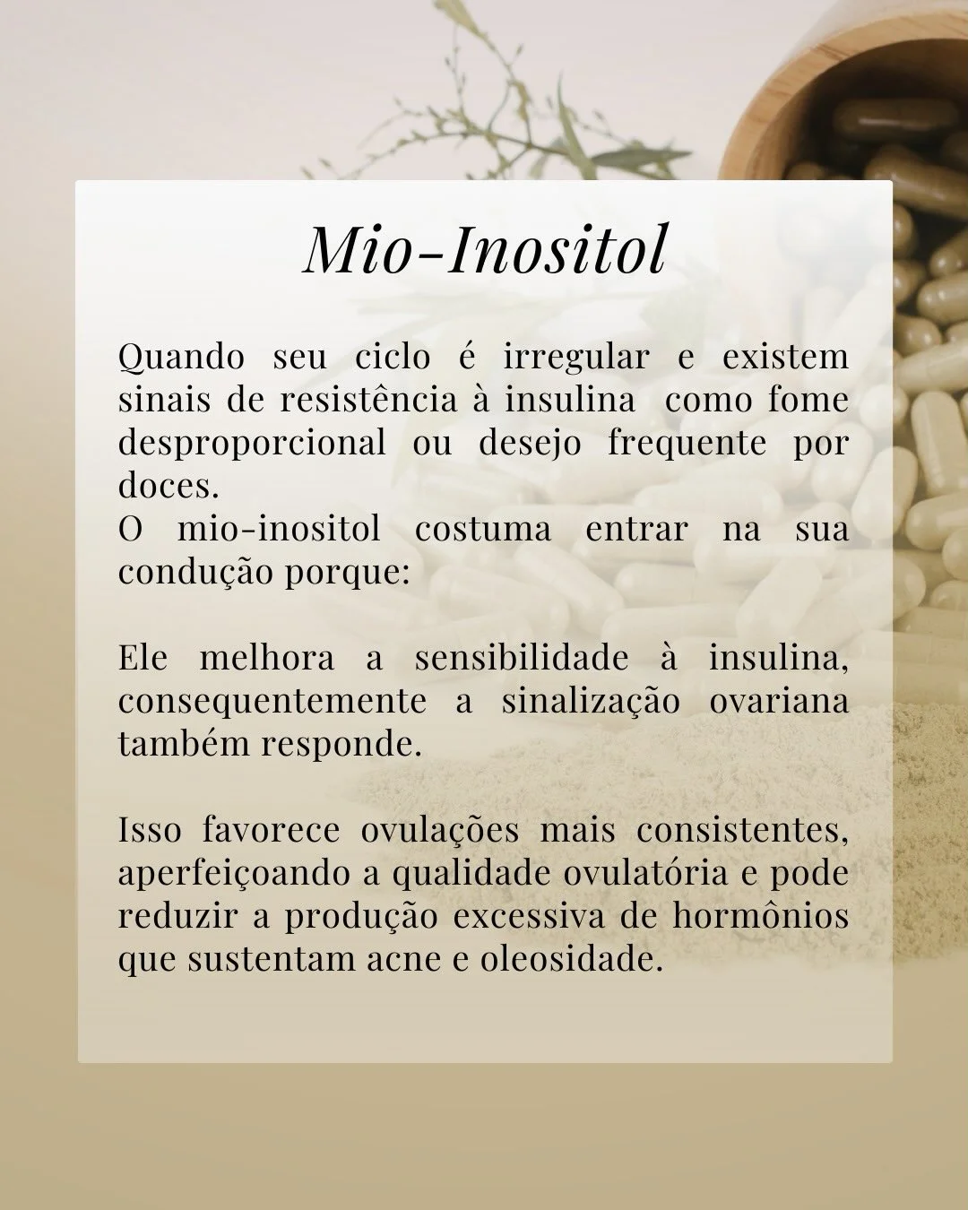 Mio-inositol na SOP: melhora sensibilidade à insulina e qualidade ovulatória