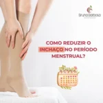 Dicas para reduzir inchaço no período menstrual usando meias de compressão e cuidados de saúde.