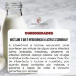 post sobre a Intolerância à lactose secundária