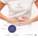 Pessoa com dor abdominal, sintomas gastrointestinais e apoio de Bruna Barbosa, nutricionista em Brasília.